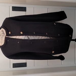 Button Front Acrylic Knit Blazer